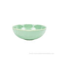 Reactive glazed stoneware dinner set in Jade green